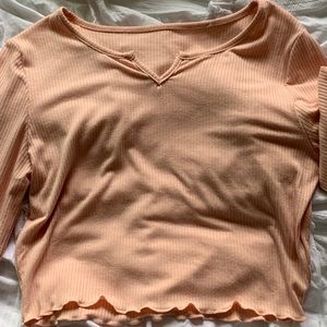 baby pink cropped long sleeve